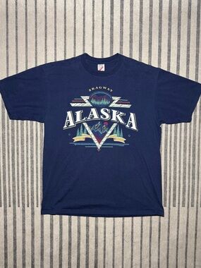Vintage 90s Jerzees Alaska T-Shirt XL